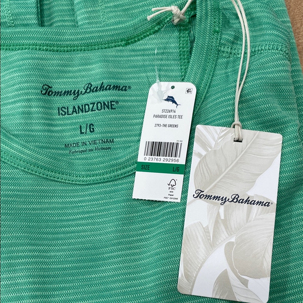 Tommy Bahama IslandZone Striped Green Tee